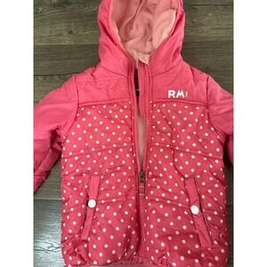 RM 1958 Toddler Girls Pink Polka‎ Dot Puffer Jacket Hooded Winter Coat 3T